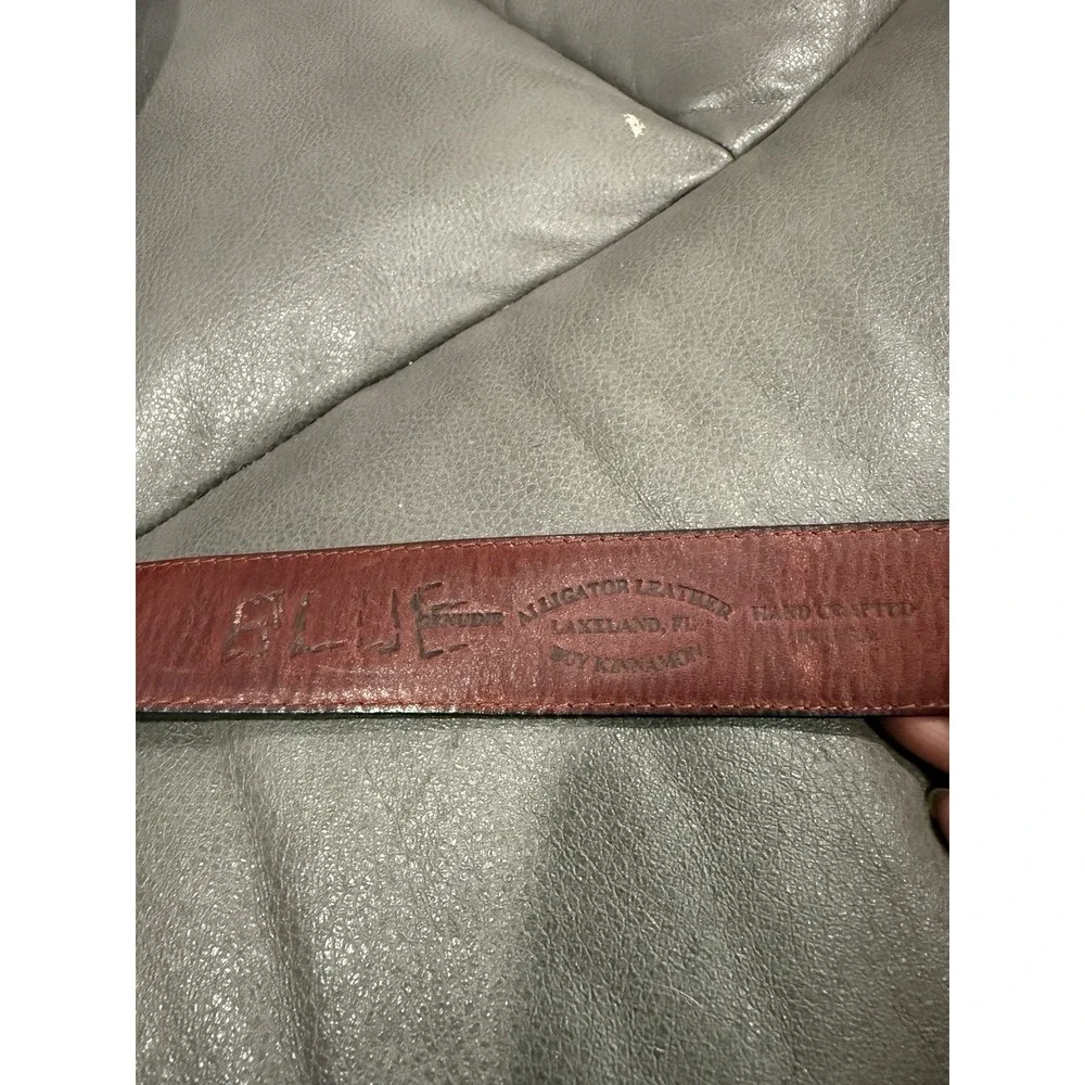 Genuine Black Alligator Belt by Kinnamon Lakeland,‎ Florida Hand Crafted In USA